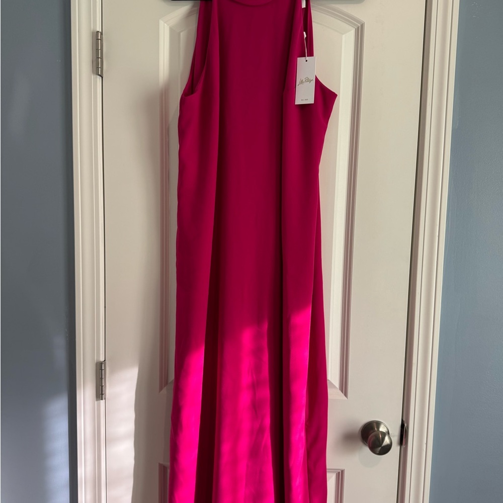 Lilly Pulitzer Sleeveless Fuchsia Maxi Dress